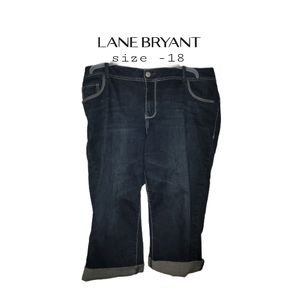 lane bryant capri jeans size 18dark blue